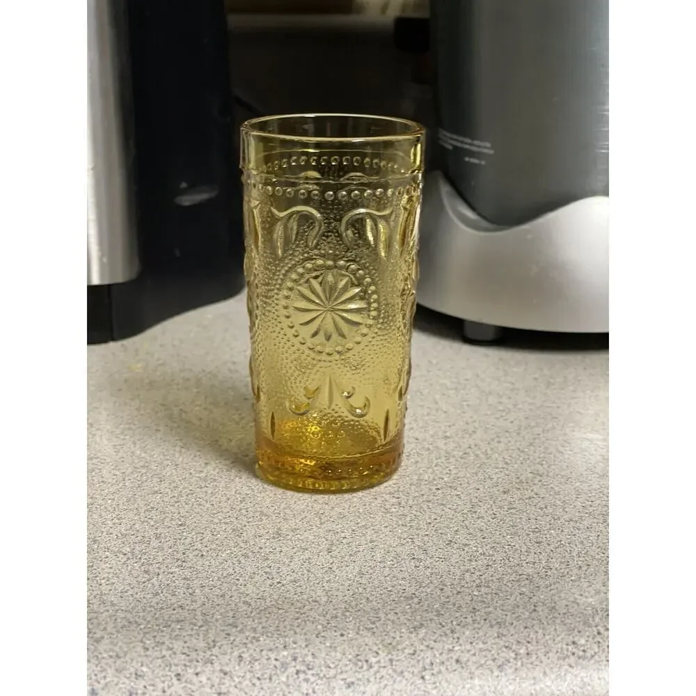 1 Vintage Brockway Glass American‎ Concord Amber Juice Glass Goblet 4oz
